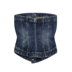 Sleeveless Denim Top