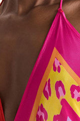 Bodycon one piece pink dress