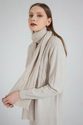 Long Sleeve Sweater Dress and Scarf