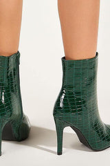Toe Zippers Stiletto Heels Ankle Boots
