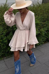 Solid Color Loose Mini Skirt