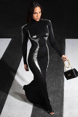 Long-Sleeved body fit dress