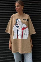 Cartoon print design T-shirt