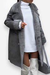 Furry Suede long Coat