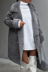 Furry Suede long Coat
