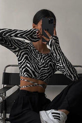 Zebra print backless top