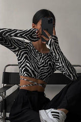 Zebra print backless top