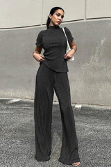 Slim T-shirt pant suit
