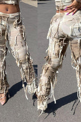 Tie-Dye Tassel Beggar American Pants