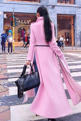 Mid-Length Pink Coat