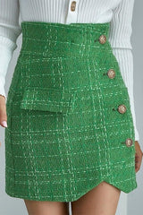 tweed hip skirt