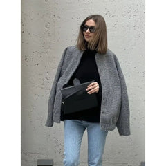 Stand-up Collar Loose Casual Jacket