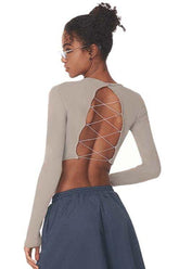 Long sleeves yoga top