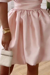 Feifei sleeve tube top fashion pleated dress