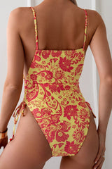 Backless Drawstring One-Piece Swimsuit