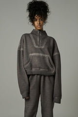 Street Style Half-Zip Jacket Suit