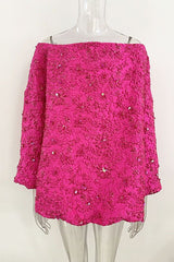 heavy beaded jacquard loose dress