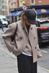 Brown French style woolen jacket