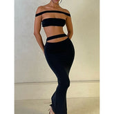 Tight pencil suit with hollow openings