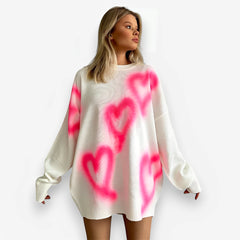 Loose casual printing knitted  Sweatshirt