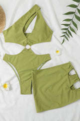 Metal Circle loose skirt Two-piece Swimsuit