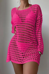 Bikini Cover-up Mesh Hollow Knitted dress