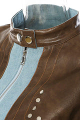 American retro design motorcycle jacket