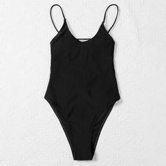 Backless Cross Rope Adjustable One-Piece Swimsuit