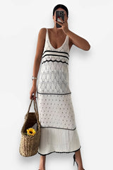 Striped Knitted Midi Dress