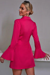 trumpet sleeve slim dress