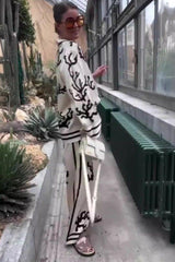 Chic Printed Two-Piece Set