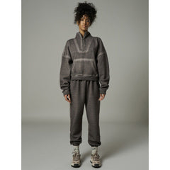 Street Style Half-Zip Jacket Suit