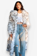 Korean leopard print fur coat