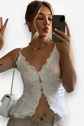 White buttoned camisole