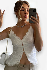 White buttoned camisole