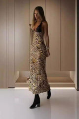 Stylish Lace Suspender Backless Slim Dress