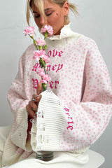 Street style loose letter embroidered sweatshirt