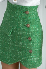 tweed hip skirt