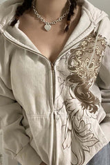 Loose Hooded Cardigan Sweater Jacket