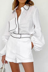 cotton and linen long-sleeved summer suit