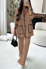 casual loose cardigan jacket suit
