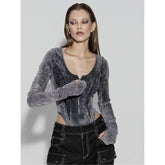 Washed and distressed tight top