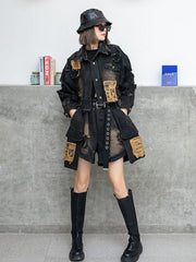 Trendy and cool distressed ripped denim jacket