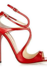 Catwalk high-heeled orange sandals