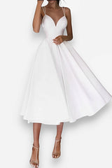 Suspender Swing Midi Dress