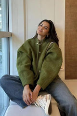 Stand-up Collar Loose Casual Jacket