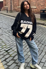 Casual Oversized Jersey Pullover Sweater