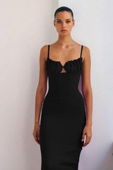 Suspender Chest Wrap Backless Dress