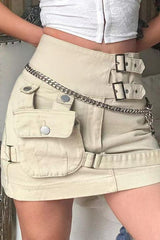 American pocket tooling denim skirt