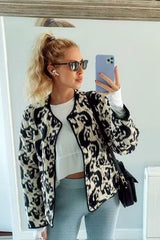 Animal print cotton jacket